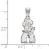 Black Bow Jewelry 10k White Gold Oklahoma State Cowboys NCAA Large Pendant - 2 of 3