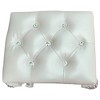 20" Dresden II Accent Chair PU/Bone White Finish - Acme Furniture: Romantic Spirit, Champagne Wingback, Nailhead Trim - 4 of 4