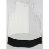 I.N.C International Concepts Womens Colorblocked Pullover Blouse, White, 12 - 2 of 2