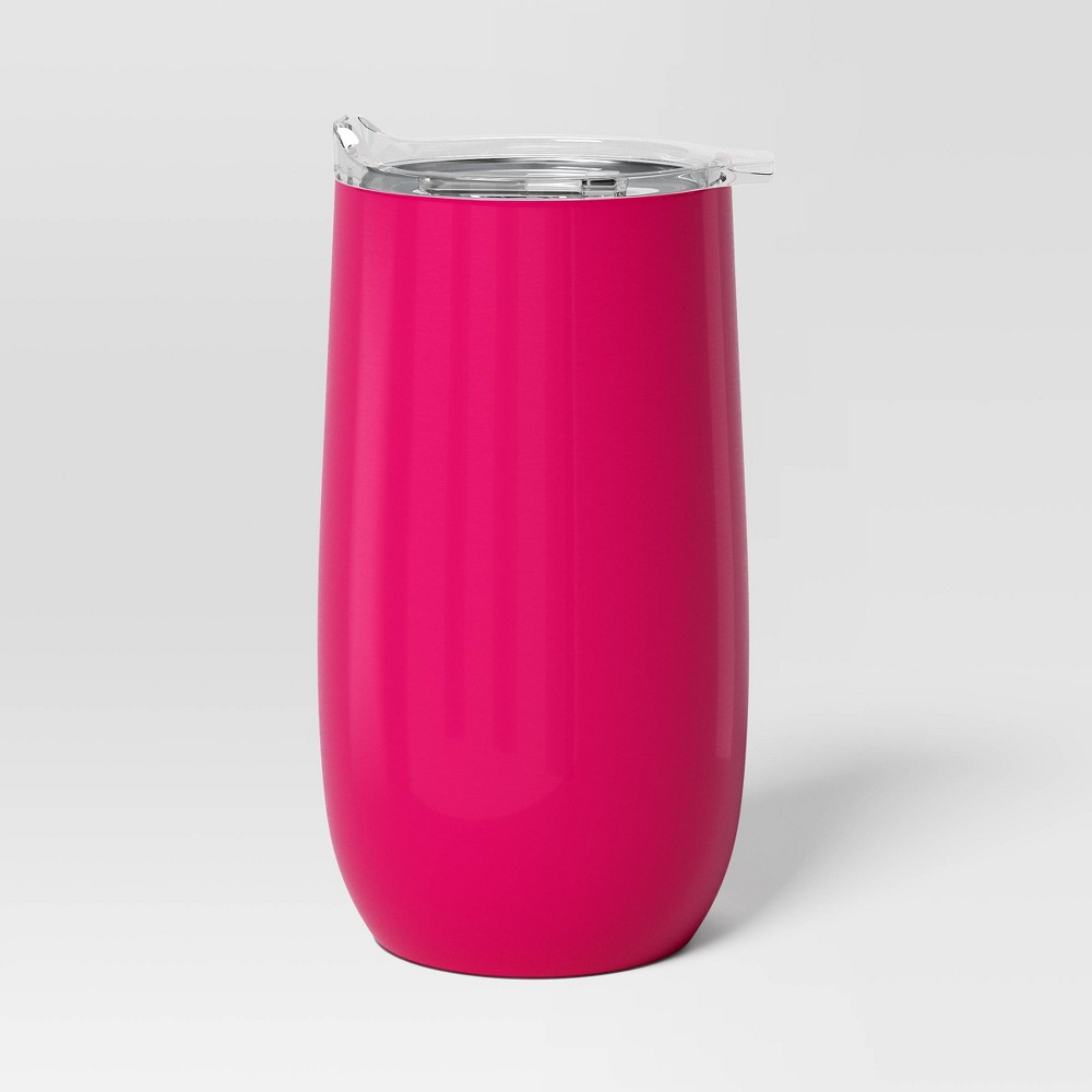11.4oz Stainless Steel Double Wall Non-Vacuum Wine Tumbler with Slide Lid Pink Vibes - Opalhouse™ -  87984276