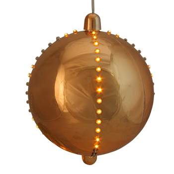 Northlight 7.5" LED Lighted Cascading Sphere Ball Christmas Ornament - Copper Gold