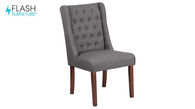 Flash Furniture HERCULES Preston Series Tufted Parsons Chair with Side Panel Detail, 2 of 12, play video