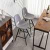 NicBex Dining Chairs Set of 2 Stool Upholstered Chair  Fabric Kitchen Counter Height Stools with Metal Legs for Kitchen - 3 of 4