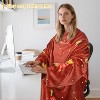 Catalonia Fleece Wearable Blanket with Sleeves and Foot Pockets, Micro Plush Wrap Sleeved Throw Blanket Robe, Super Fuzzy Cozy TV Blanket Throw, Gift - 2 of 4