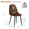 Homy Casa Modern Dining Chairs, Set of 4 – Upholstered Seat with Metal Legs - 3 of 4