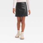 Girls' Faux Leather Mini Skirt - art class™