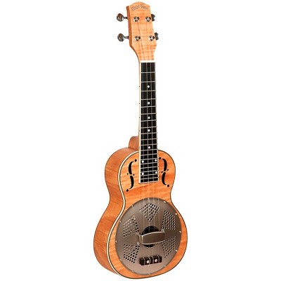 Gold Tone Concert-Scale Curly Maple Resonator Ukulele with Gig Bag Natural