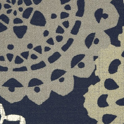 Rare Jewels Medallion Black Synthetic 7'9" x 10'10" Indoor/Outdoor Rug