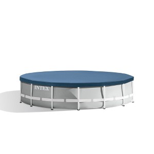 Intex 15ft x 42in Prism Frame Above Ground Swimming Pool Set with Debris Cover - 1 of 4
