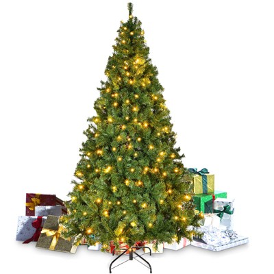 SUGIFT 6ft Pre-lit Artificial Christmas Tree W/1000 Branch Tips & 250 Warm Lights
