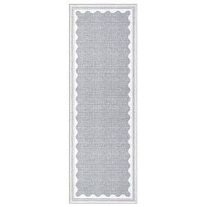 Washable Modern Bordered Rug Non Slip Low Pile Rug Soft Contemporary Throw Floor Cover Foldable Indoor Carpet for Living Room Bedroom Nursery - 1 of 4