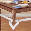 Collections Etc Lace Edge Clear Plastic Table Protectors - Set of 2 - 2 of 2