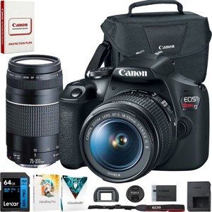 cannon EOS7&BP-300/MINOLTA sweetsαセット Canon EOS Rebel T7 DSLR Camera + EF18-55mm + EF 75-300mm Lens Kit