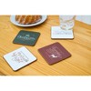 C&F Home Tis The Season Sentiment Christmas Holiday Square Coasters in Red White and Green Backgrounds Set of 4 - 4 of 4
