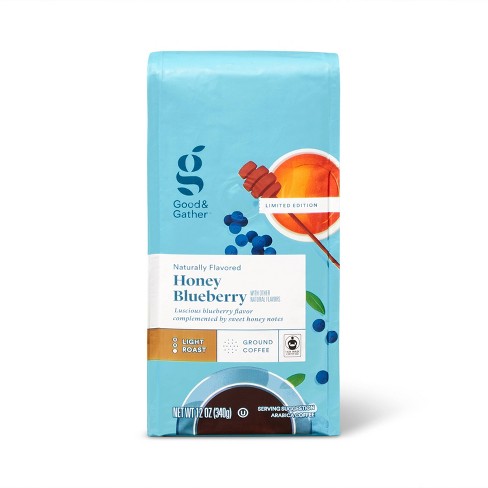 Naturally Flavored Honey Blueberry Bagged Coffee Light Roast 12oz Good Gather Target