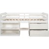 Streamdale Twin size Loft Bed with Two Shelves and Two drawers (Antique White) - 4 of 4