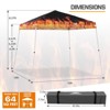 EAGLE PEAK Slant Leg Pop-up Canopy Tent Easy One Person Setup Instant Outdoor Beach Canopy Folding Portable Sports Shelter - 3 of 4