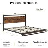 Queen Bed Frame with Wood Headboard & Footboard, 6" Elevated Under Bed Storage, Platform Base, No Box Spring Needed - 2 of 4