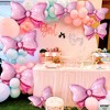 KatchOn, Giant Pink Bow Balloons - 35 Inch, Pack of 8 | Baby Shower Decorations for Girl | Bow Foil Balloons - 2 of 4