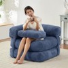 Mjkone Folding Sofa Bed, L-Shaped Convertible Sofa Bed with Armrest Foldable Sleeper Sofa - 4 of 4