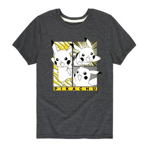 Boys' - Pokémon - Pikachu Manga Art Short Sleeve Graphic T-Shirt - 1 of 4