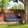 NicBex 2-Seat Wicker Hanging Swing Bench with Chains and Cushions for Patio Bedroom Porch Garden - 2 of 4
