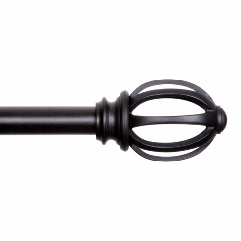 Fast Fit Lilly Curtain Drapery Rod Black Kenney Target
