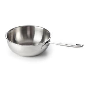 Alva Maestro 1.6 Qt. 5-Ply Stainless Steel Saucier Pan Lasered Measurements Non-Toxic PFAS Free Compatible with All Stovetops Oven & Induction Safe - 1 of 4
