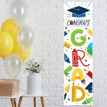 Big Dot of Happiness Elementary Graduation Party Door Decoration - Vertical Banner