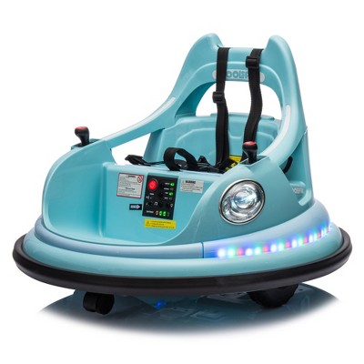 Lomsoe 12V ride on bumper car for kids,electric car for kids,1.5-5 Years Old,W/Remote Control, LED Lights, Bluetooth & 360 Degree Spin