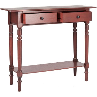 Rosemary Red Pine Wood 2-Drawer Console Table