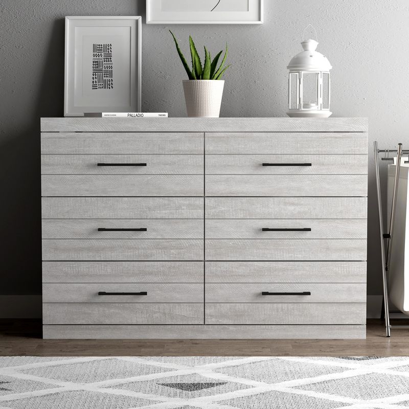 Galano Hamsper 6-Drawer Dresser (31.7 in. × 46.5 in. × 16.3 in.) in Dusty Gray Oak, Knotty Oak, Dark Gray Oak, Concrete Gray, 1 of 16