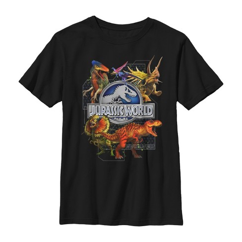 Boy s Jurassic World New World Evolution T Shirt Black Large