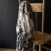 Hand Woven Plaid Throw Blanket Black Cotton by Foreside Home & Garden - 2 of 4