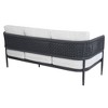 International Concepts Woven Abaca Rope Outdoor Patio 3 Seater Sofa with Cushions - 4 of 4