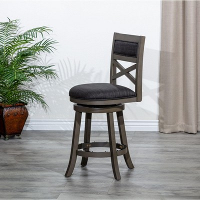 NicBex 30" Swivel Bar Stools with X-Back Design,Rotating Counter Height Bar Stools,Kitchen Island Stools for Home Bar,Dining & Cafe