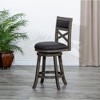 NicBex Accent Chair Swivel Chair Upholstered Bar Stools with Wood Legs for Kitchen Island, Living Room and Pub - 3 of 4