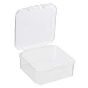 Unique Bargains Square Storage Container with Hinged Lid for Craft 12 Pcs - 1 of 4