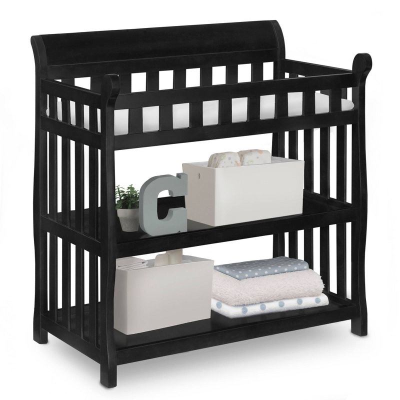 Delta Children Eclipse Changing Table with Pad - Ebony Black, 4 of 7