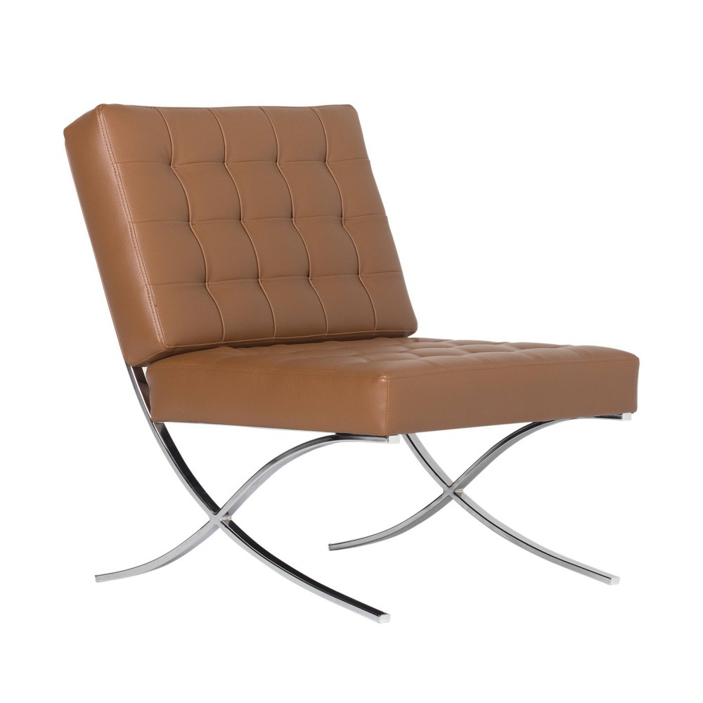 Photos - Chair studio designs Home Atrium Bonded Leather Barcelona  Caramel