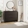 Folding Dining Table, Drop Leaf Dining Table for 4, Foldable Kitchen Table with 2 Storage Shelf - 3 of 4