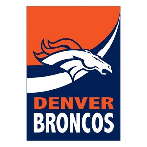 NFL Denver Broncos Garden Flag 12x18 Double Sided, Officially Licensed Sports Flags For Outside, Indoor and Outdoor Flags for Football Fans - 1 of 1
