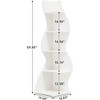 Lyngins Modern 5-Tier Corner Bookshelves,Sturdy Shelving Units,Plant Stand,Lightweight Book Racks,Wood Bookcases for Living Room,Office - 3 of 4