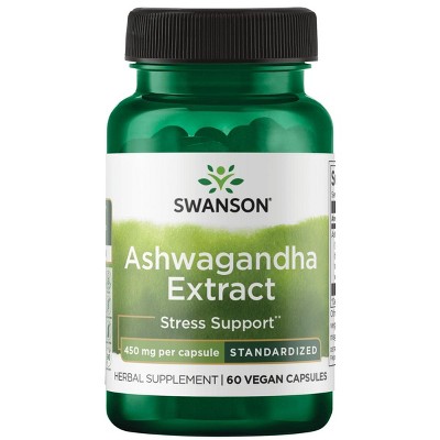 Swanson Ashwagandha Extract 450 mg 60 Capsules.