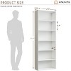 AOXUN Bookcase Set of 2,Floor Standing 6 Tiers Tall Bookcase and Bookshelf, Display Storage Rack, Suitable for Home Offices, Living Rooms, White - 2 of 4
