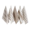 Design Imports  Everyday Basic Woven Dishtowel Set 5 Piece, 18X28", Brown - 2 of 4