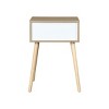 Sapphtopaz Night Stand with Drawers & Open Surface Save-Space Bedside Table with Sturdy Wood Legs Nightstand for Bedroom,Living Room - 4 of 4