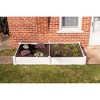Suncast 4 x 4 Foot Raised Outdoor Resin Garden Flower Bed Landscape Edgings for Growing Plants, Herbs, and Vegetables, White (2 Pack) - 2 of 4