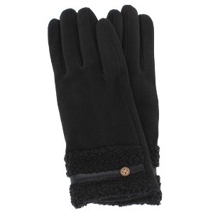 CTM Women's Teddy Synthetic Fleece Touchscreen Winter Gloves - 1 of 3