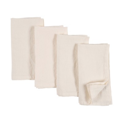 4pk Cotton Easy Care Napkins White - Threshold™ : Target